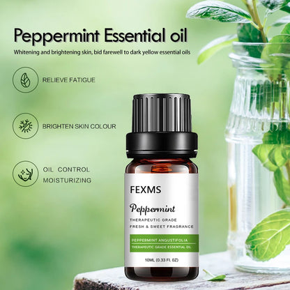 Peppermint Essential Oil for Aromatherapy Diffuser - Mint Scented Extract in Huge - 100% Pure and Natural Undiluted Fragrance
