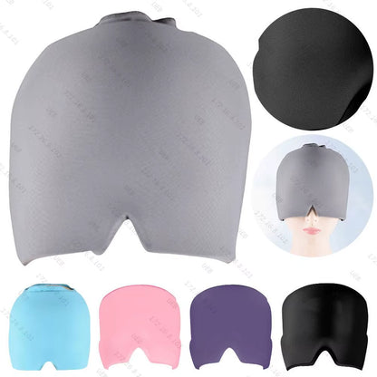 Relief Headgear Migraine Relief Cap Gel Ice Cap Cold Compress Therapy Cap Ice Head Wrap Pack Eye Mask for Pressure Relieve Pain